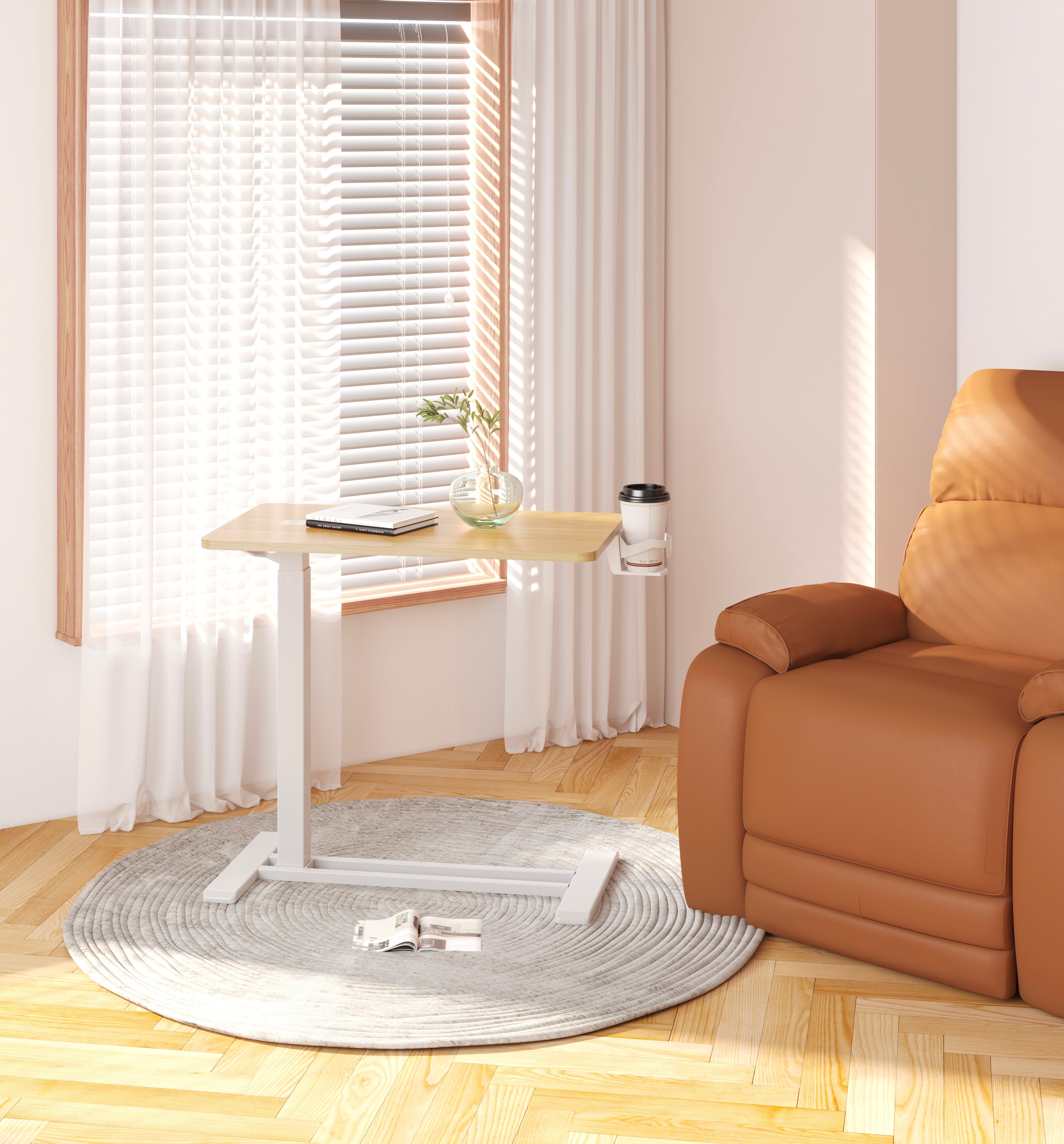 FlexiSpot H3 Beistelltisch, höhenverstellbar, mit integriertem Getränkehalter