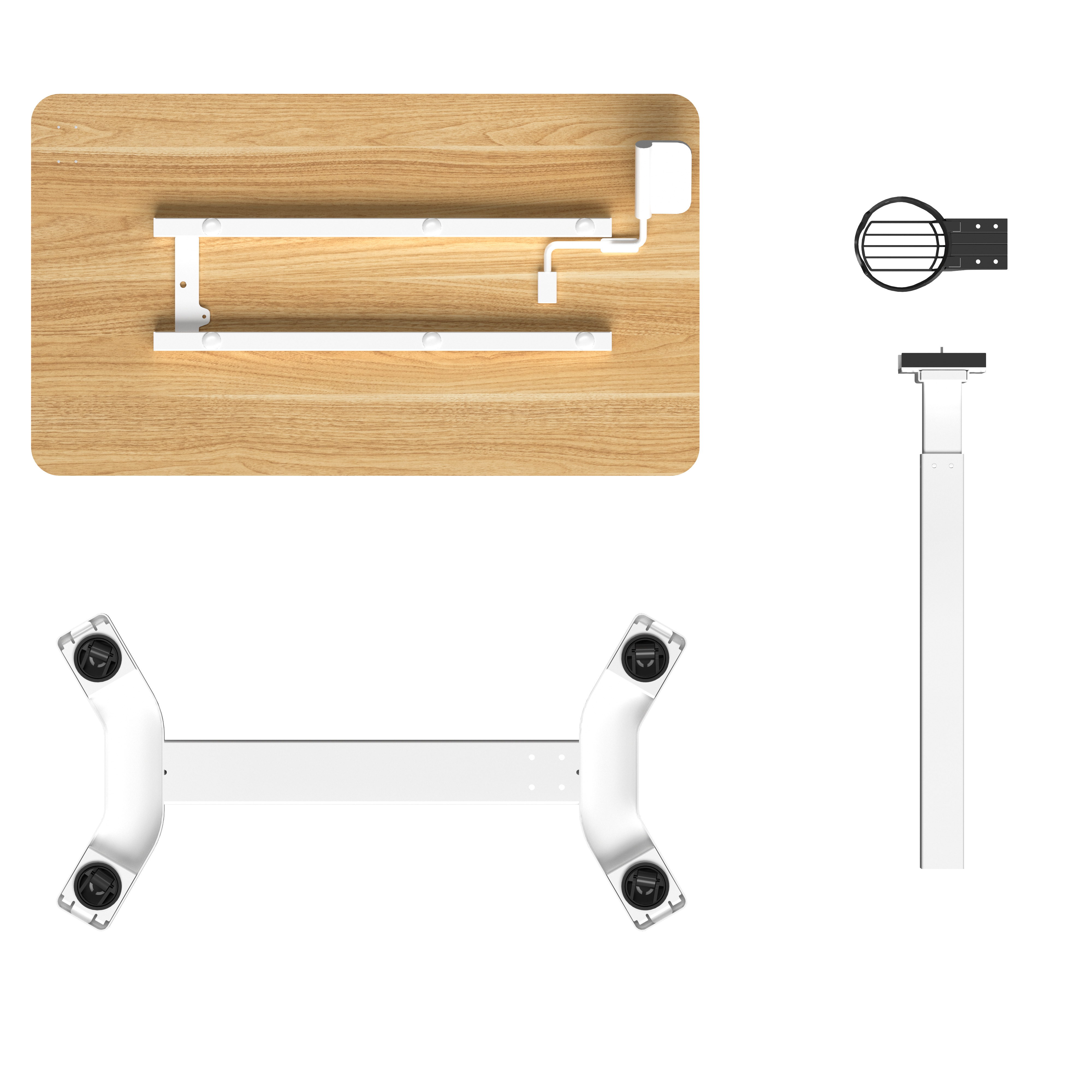 FlexiSpot H5M Beistelltisch mit geräumiger 70x40 cm Tischplatte für vielseitige Anwendungen