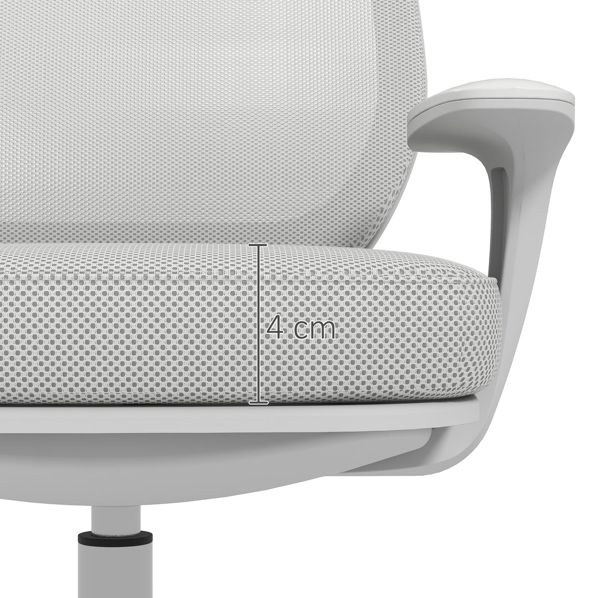 Ergonomischer Schreibtischstuhl mit Drehfunktion, Grau – Höhenverstellbarer Bürostuhl