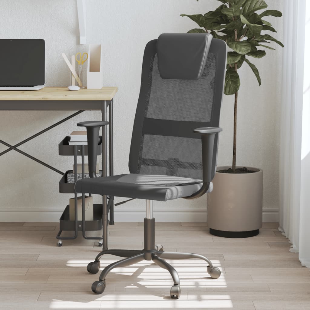 Bürostuhl Höhenverstellbar Netzstoff Und Kunstleder