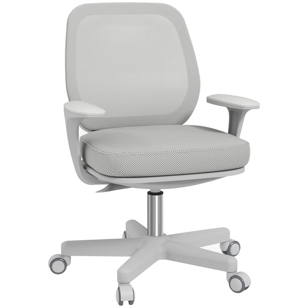 Ergonomischer Schreibtischstuhl mit Drehfunktion, Grau – Höhenverstellbarer Bürostuhl