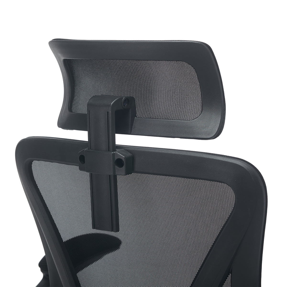 Ergonomischer Executive-Bürostuhl mit verstellbarer Lendenwirbelstütze &amp; Kopfstütze, Schwarz – Hohe Rückenlehne