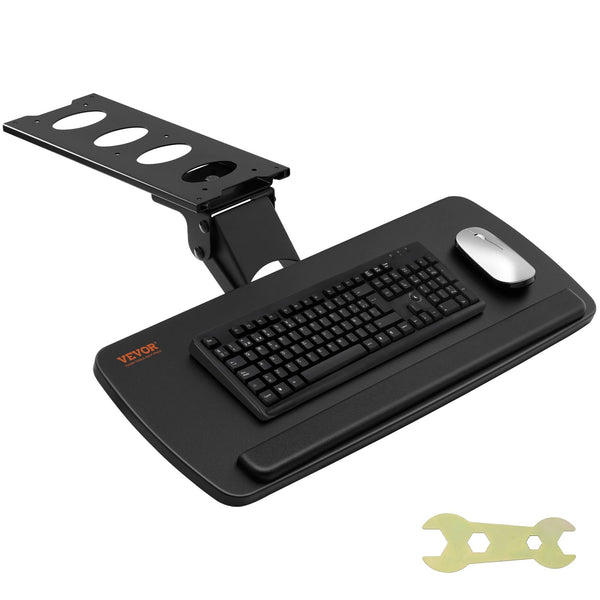 Tastaturablage unter dem Schreibtisch 63,5 x 25 cm, Höhenverstellbar – Ergonomischer Tastaturauszug