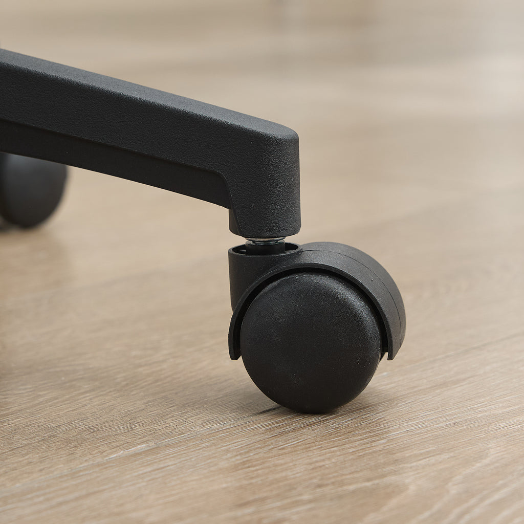 Ergonomischer Executive-Bürostuhl mit verstellbarer Lendenwirbelstütze &amp; Kopfstütze, Schwarz – Hohe Rückenlehne